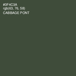 #3F4C3A - Cabbage Pont Color Image